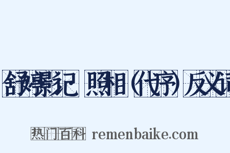 舒婷影记·照相（代序）反义词是什么意思的图片